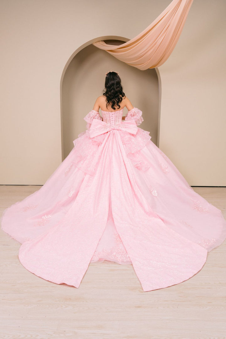 Lace Strapless Ball Gown by Cinderella Couture 8535JQ