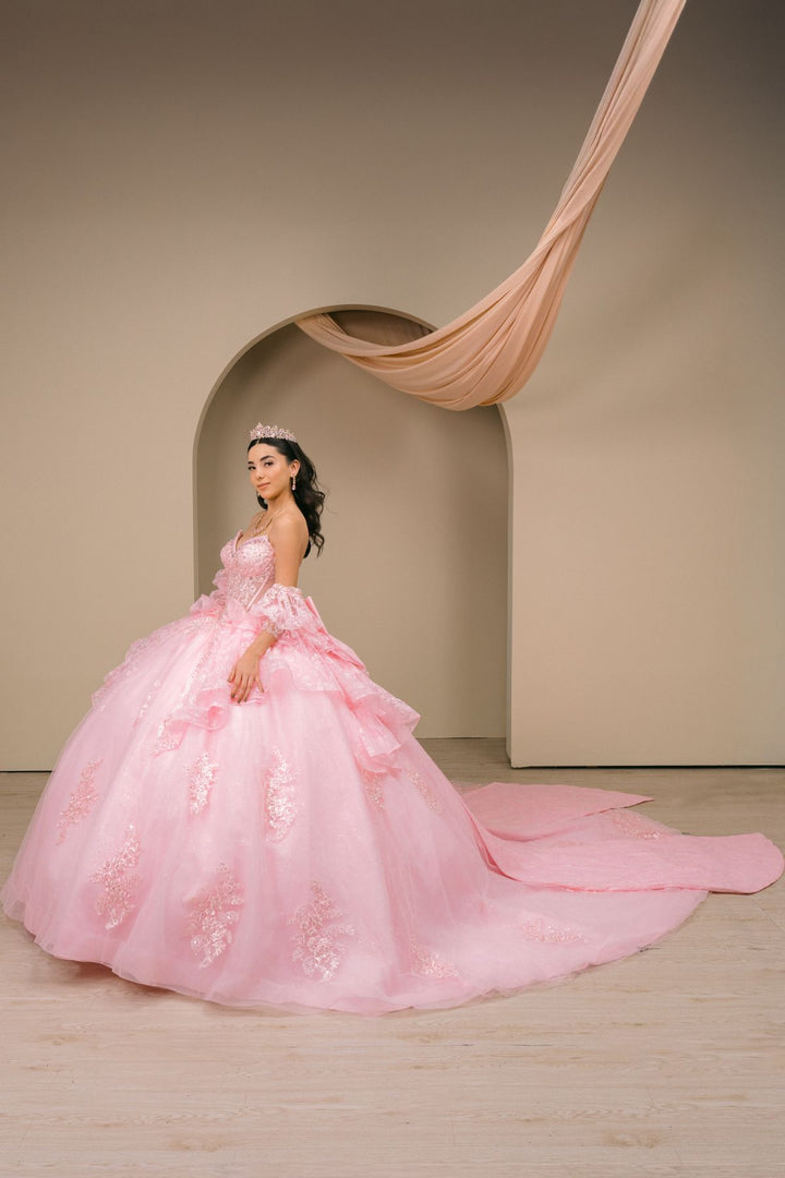Lace Strapless Ball Gown by Cinderella Couture 8535JQ