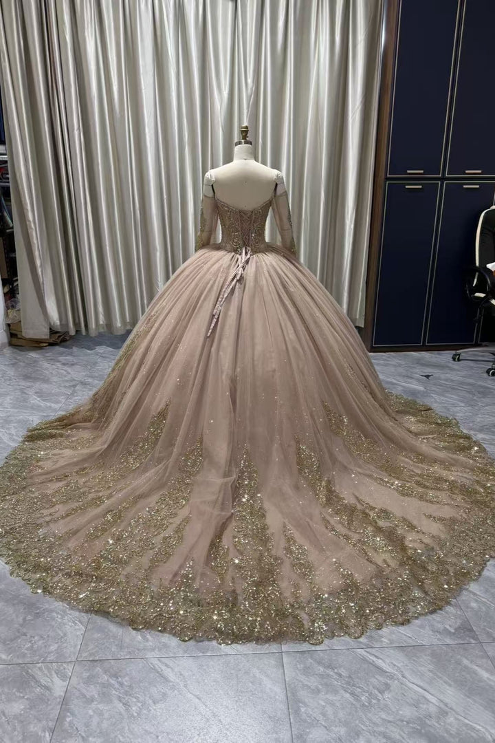 Long Sleeve Ball Gown by Cinderella Couture 8545JQ