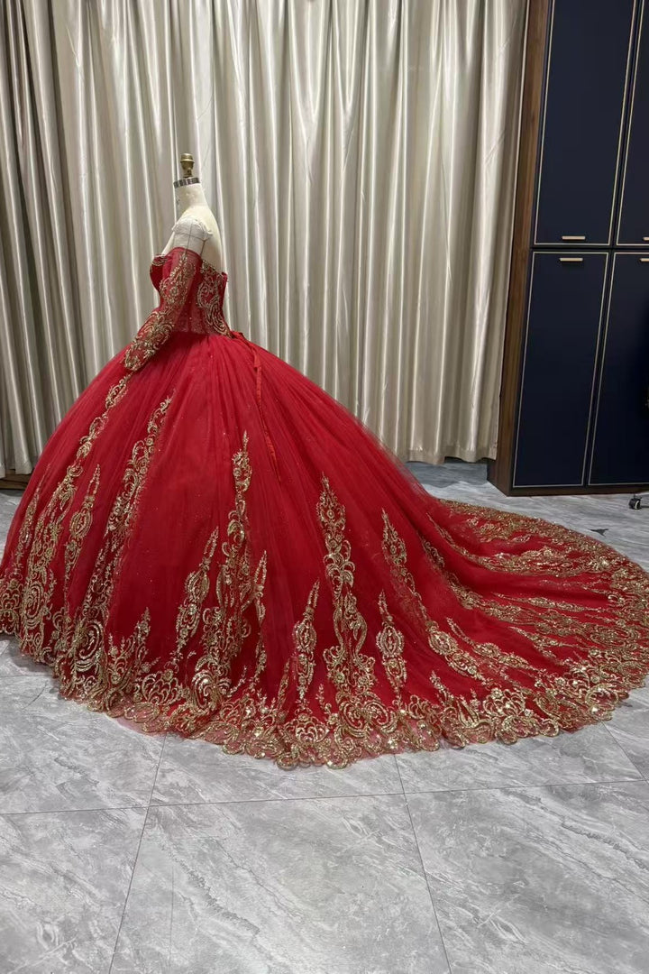 Long Sleeve Ball Gown by Cinderella Couture 8545JQ