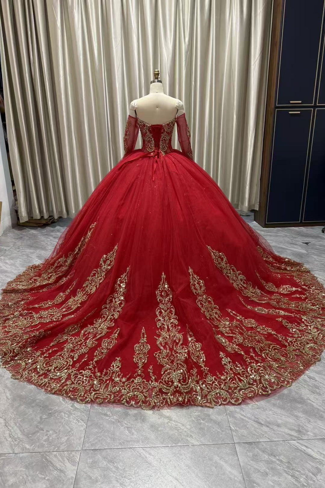 Long Sleeve Ball Gown by Cinderella Couture 8545JQ