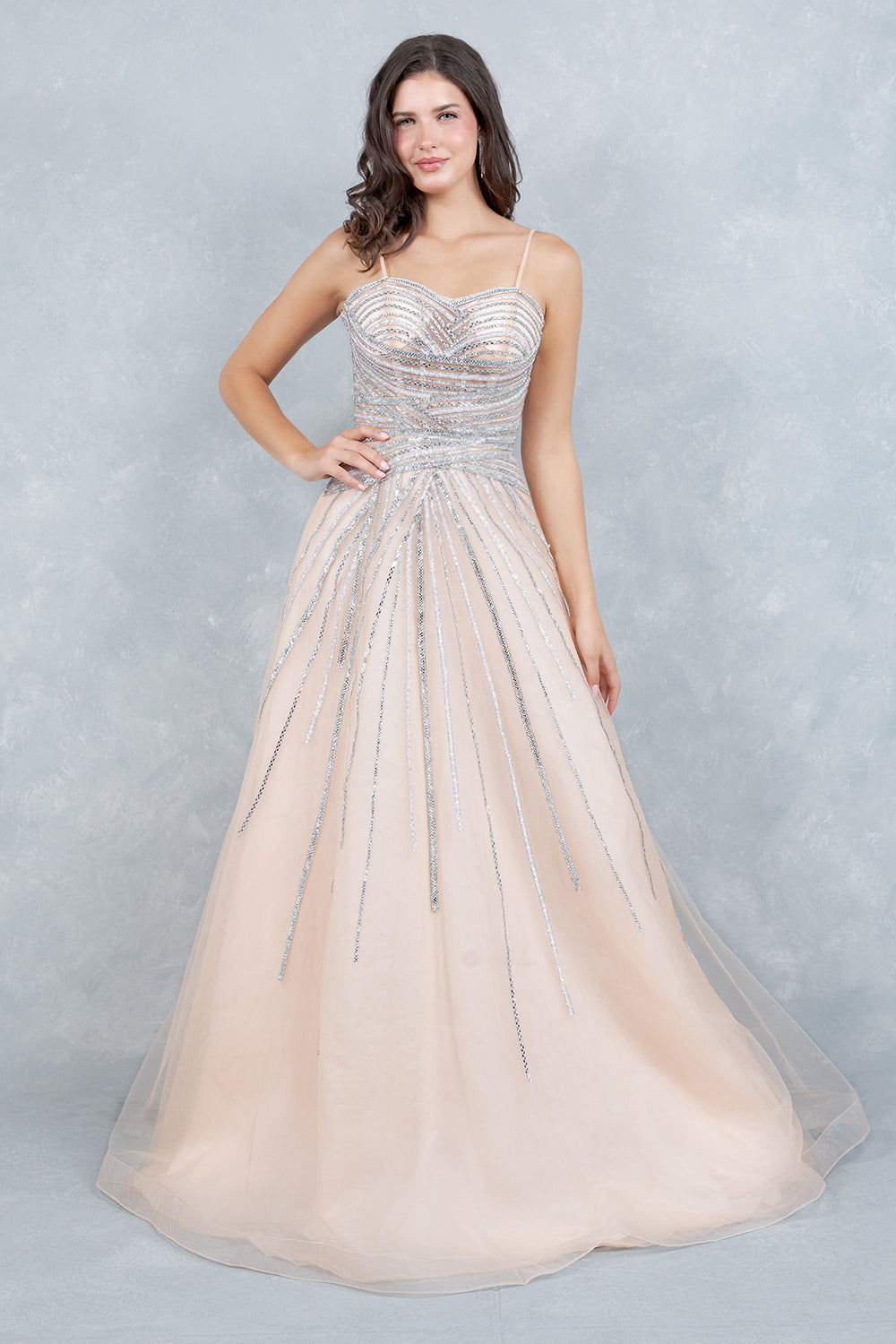 Sleeveless A-line Gown by Cinderella Couture 8569J