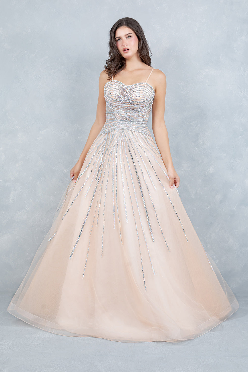 Sleeveless A-line Gown by Cinderella Couture 8569J
