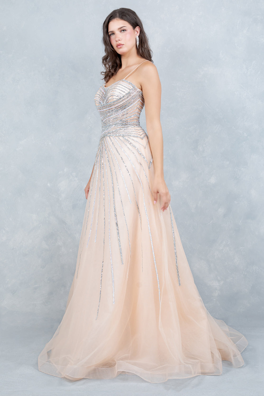 Sleeveless A-line Gown by Cinderella Couture 8569J