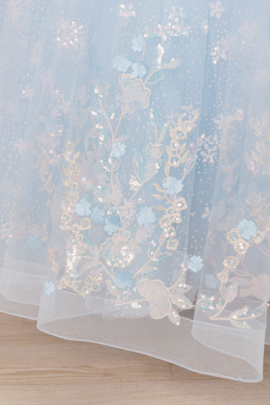 Girls V-Neck Ruffled Gown by Cinderella Couture 8570