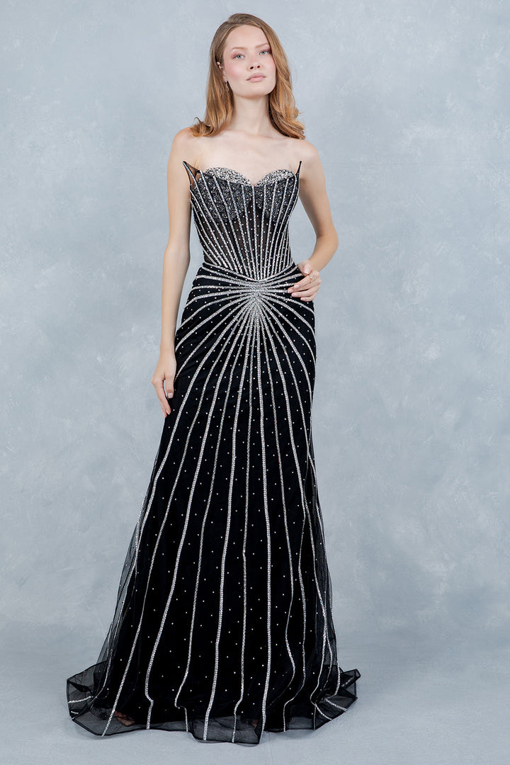 Strapless Column Gown by Cinderella Couture 8576J