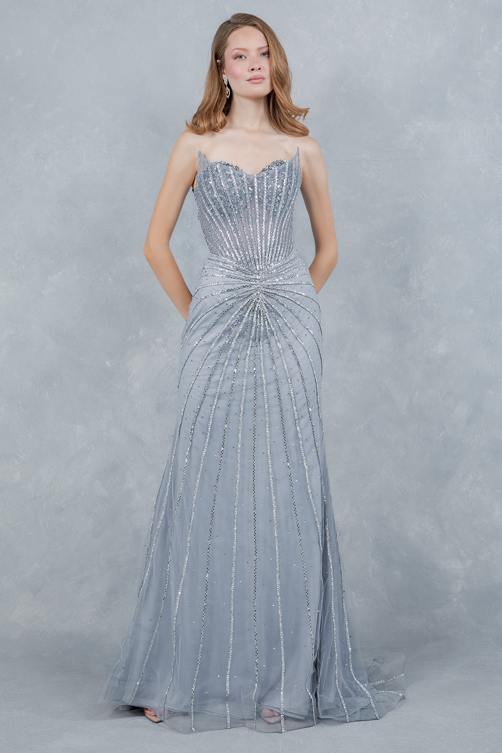 Strapless Column Gown by Cinderella Couture 8576J