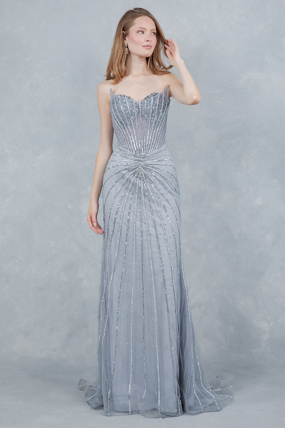 Strapless Column Gown by Cinderella Couture 8576J