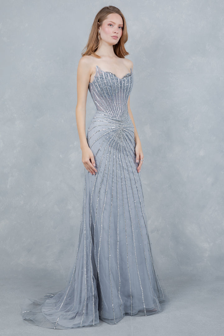 Strapless Column Gown by Cinderella Couture 8576J