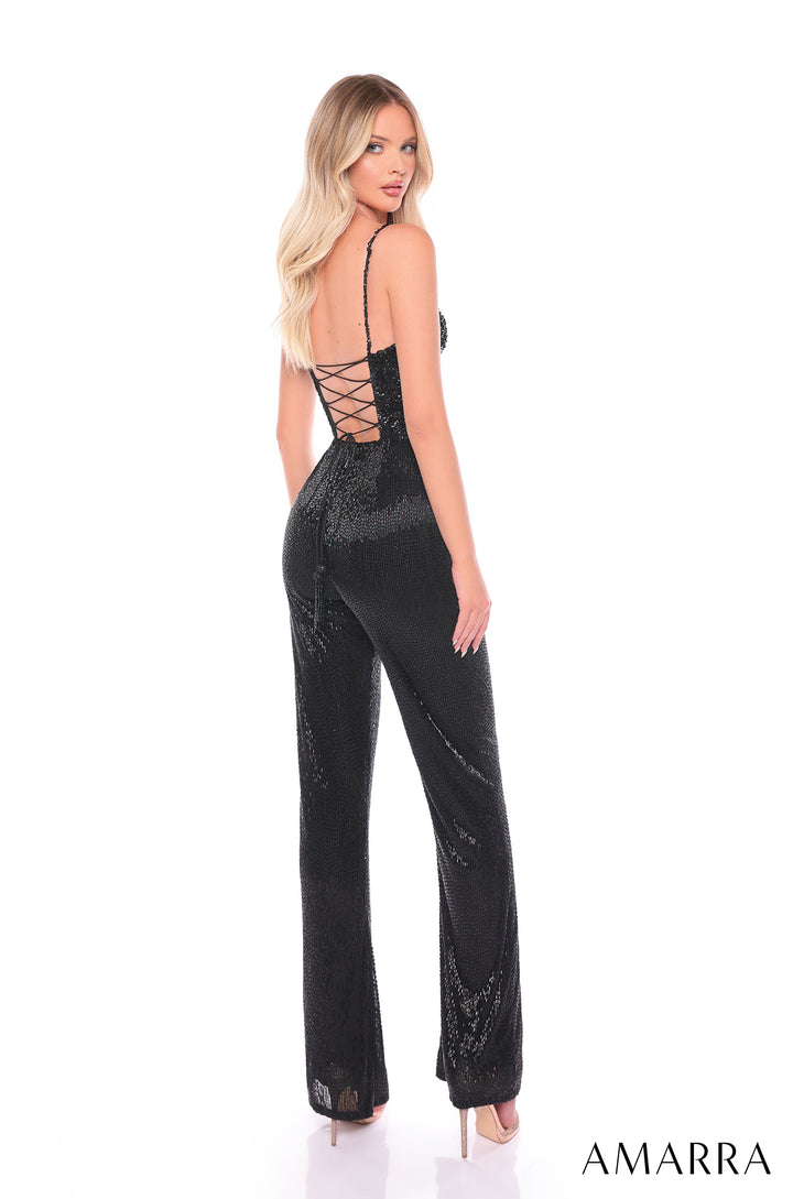 Embellished Sleeveless Jumpsuit by Amarra 88135