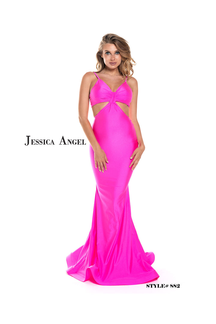 Jersey Fitted Sleeveless Gown by Jessica Angel 882