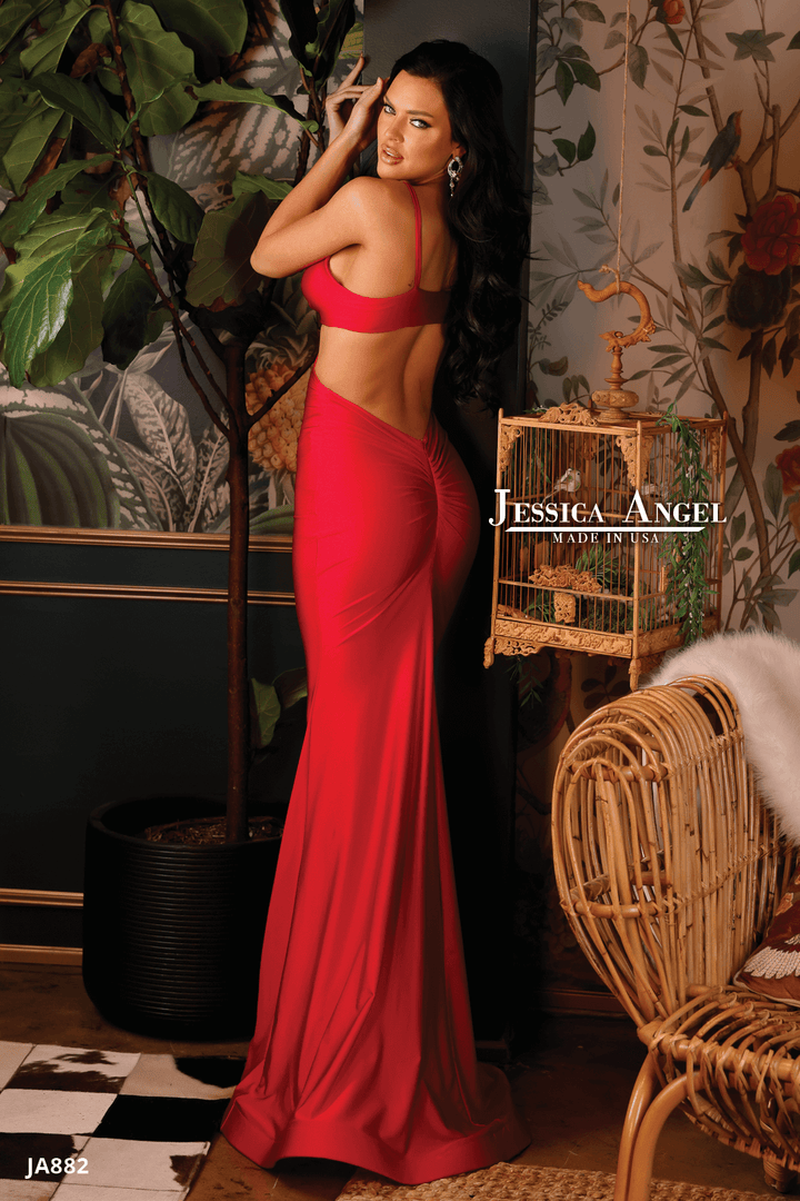 Jersey Fitted Sleeveless Gown by Jessica Angel 882
