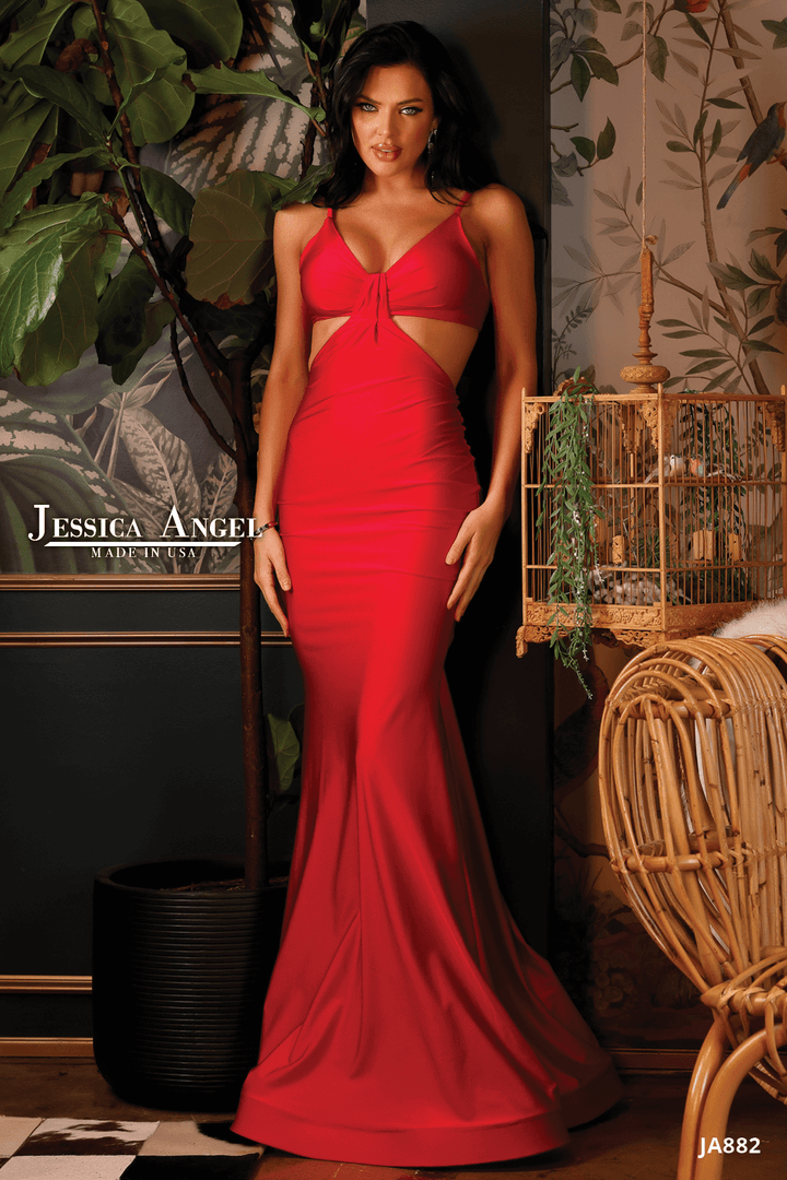 Jersey Fitted Sleeveless Gown by Jessica Angel 882