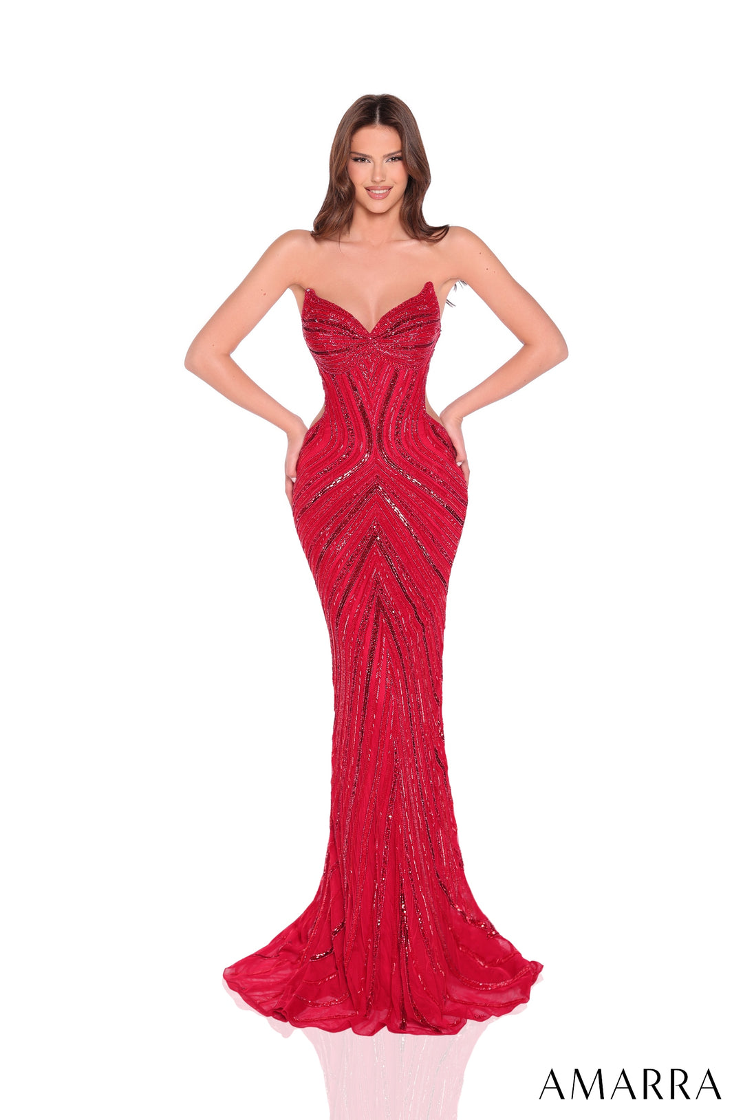 Sequin Strapless Mermaid Gown by Amarra 88960