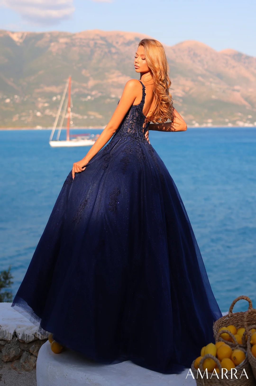 Applique Sleeveless A-line Gown by Amarra 89429