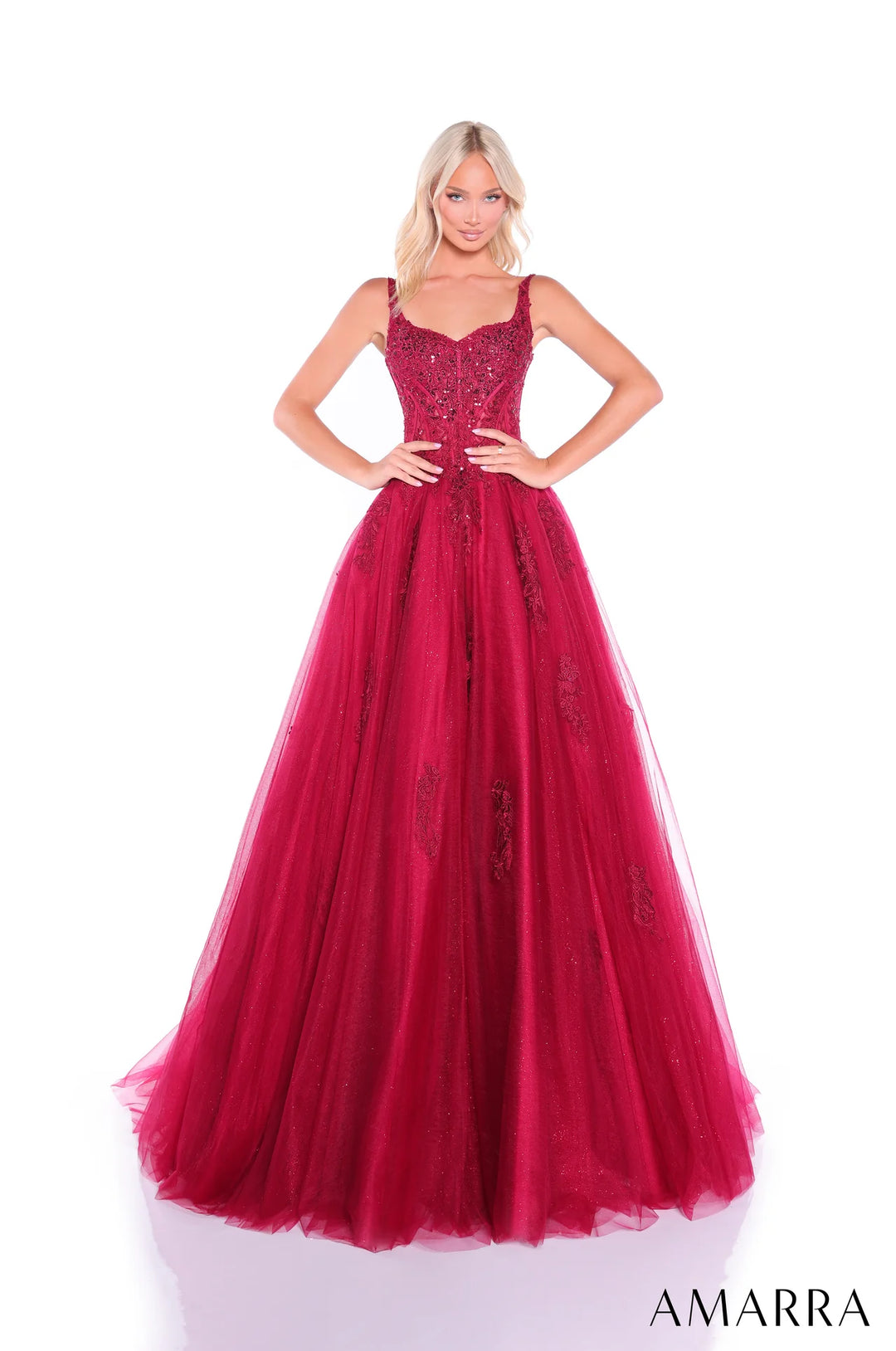 Applique Sleeveless A-line Gown by Amarra 89429