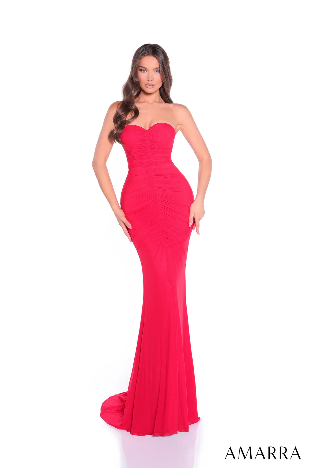 Jersey Fitted Strapless Gown by Amarra 89510