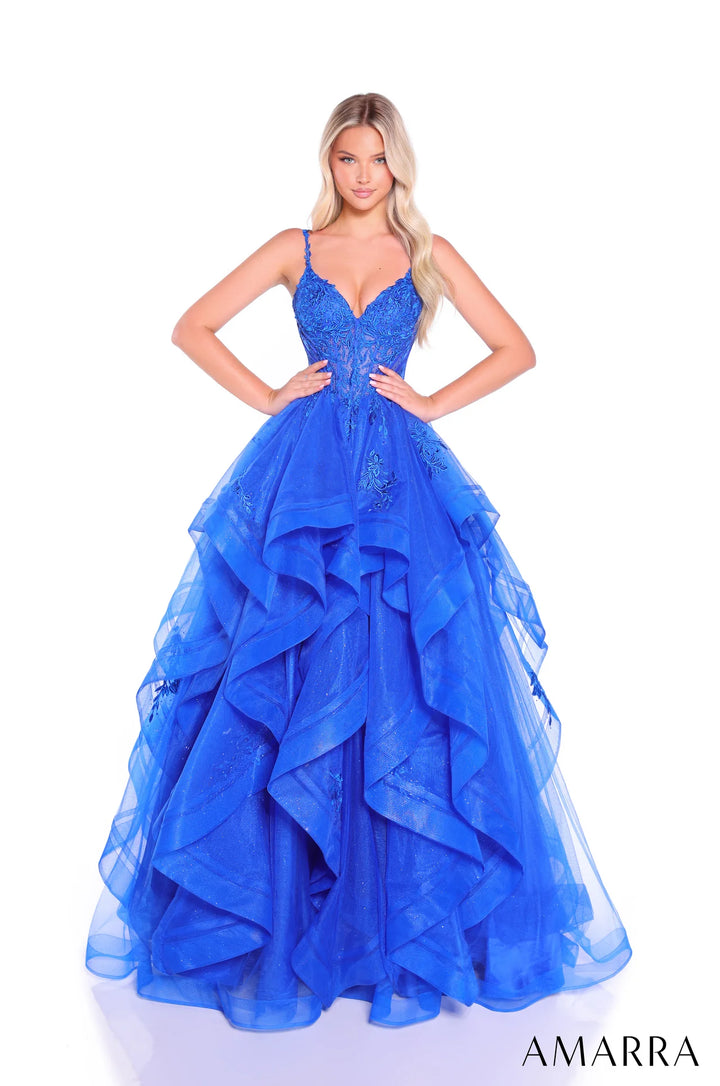 Sleeveless A-line Layered Gown by Amarra 89511