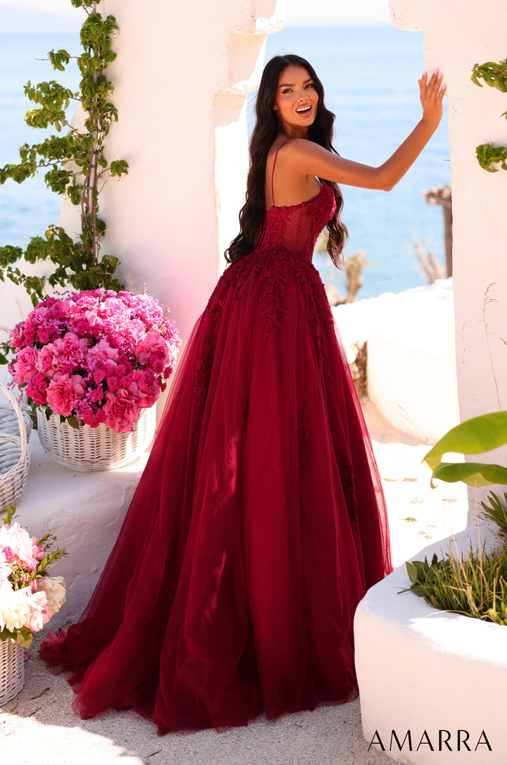 Applique Sleeveless A-line Gown by Amarra 89806