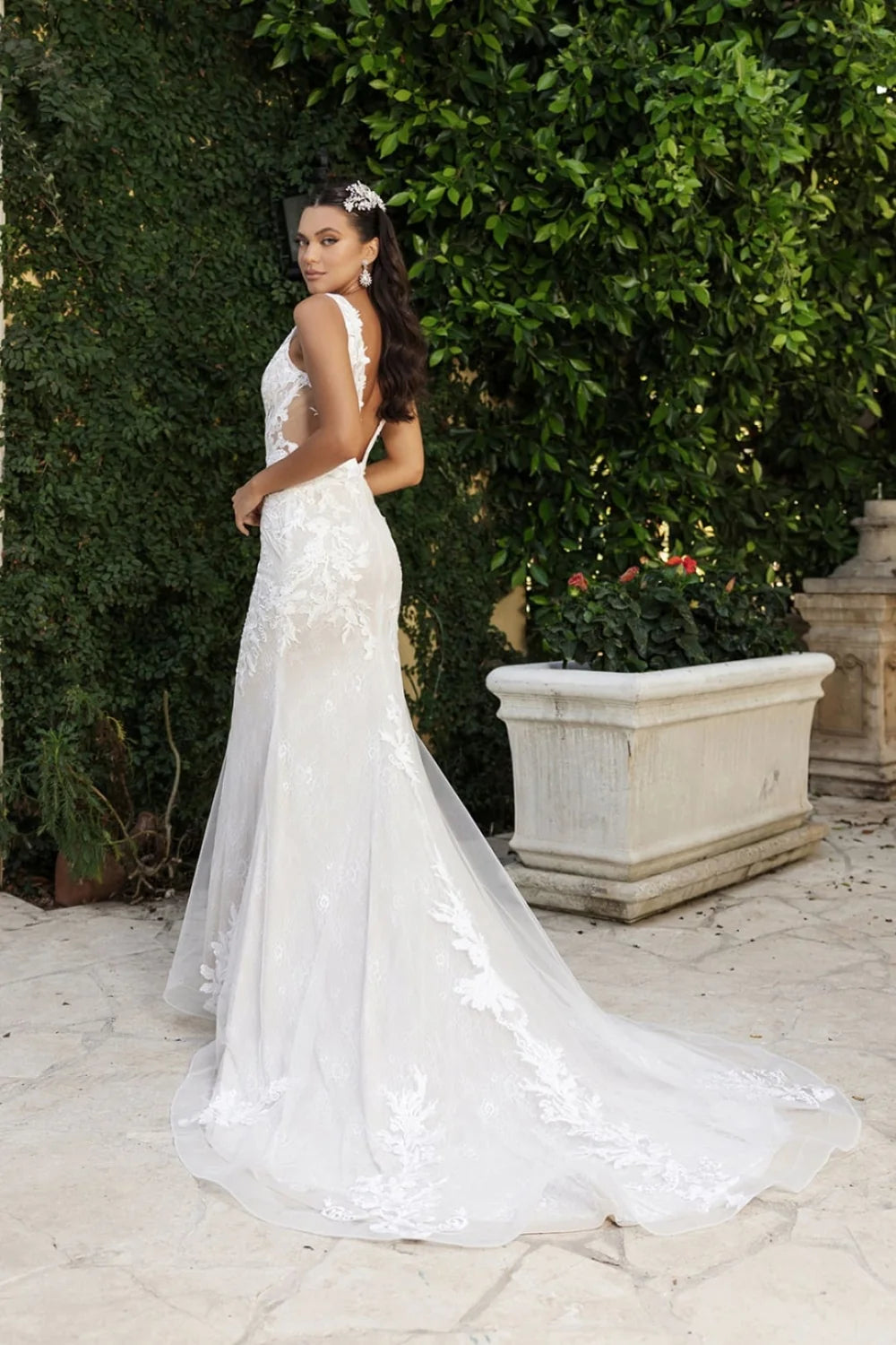 Applique V-Neck Bridal Gown by May Queen RQ8147