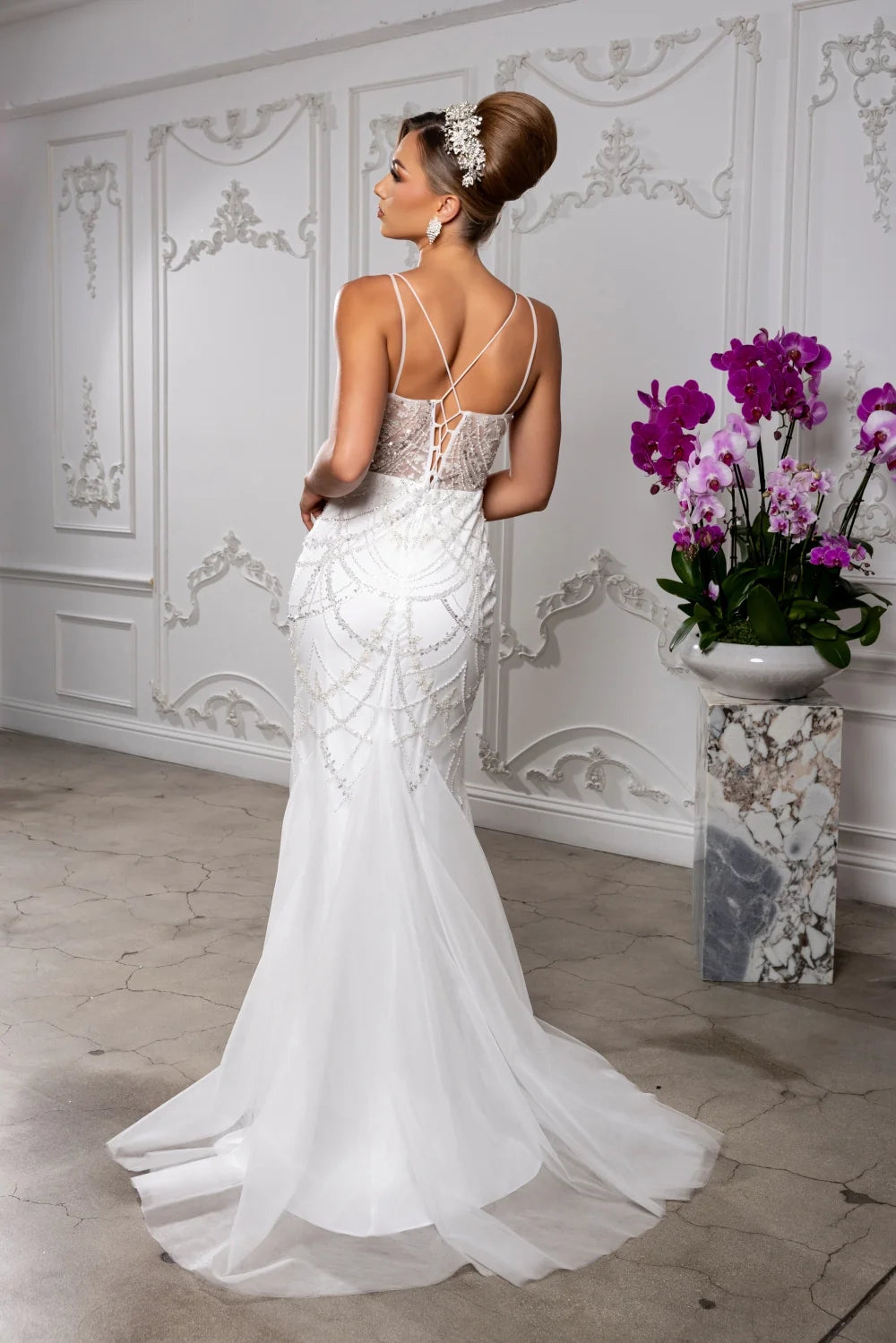 V-Neck Mermaid Bridal Gown by May Queen RQ8201