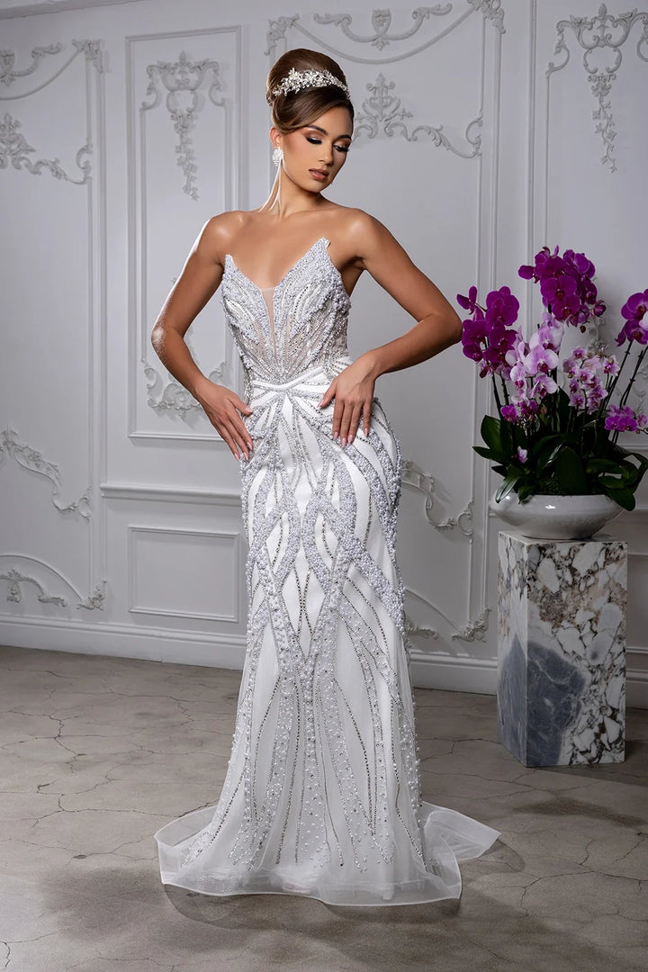 Fitted Strapless Bridal Gown by May Queen RQ8266