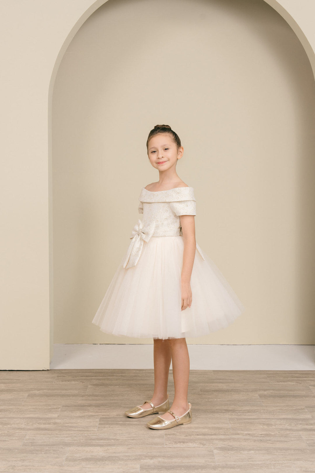 Girls Short Off Shoulder Dress by Cinderella Couture 9129