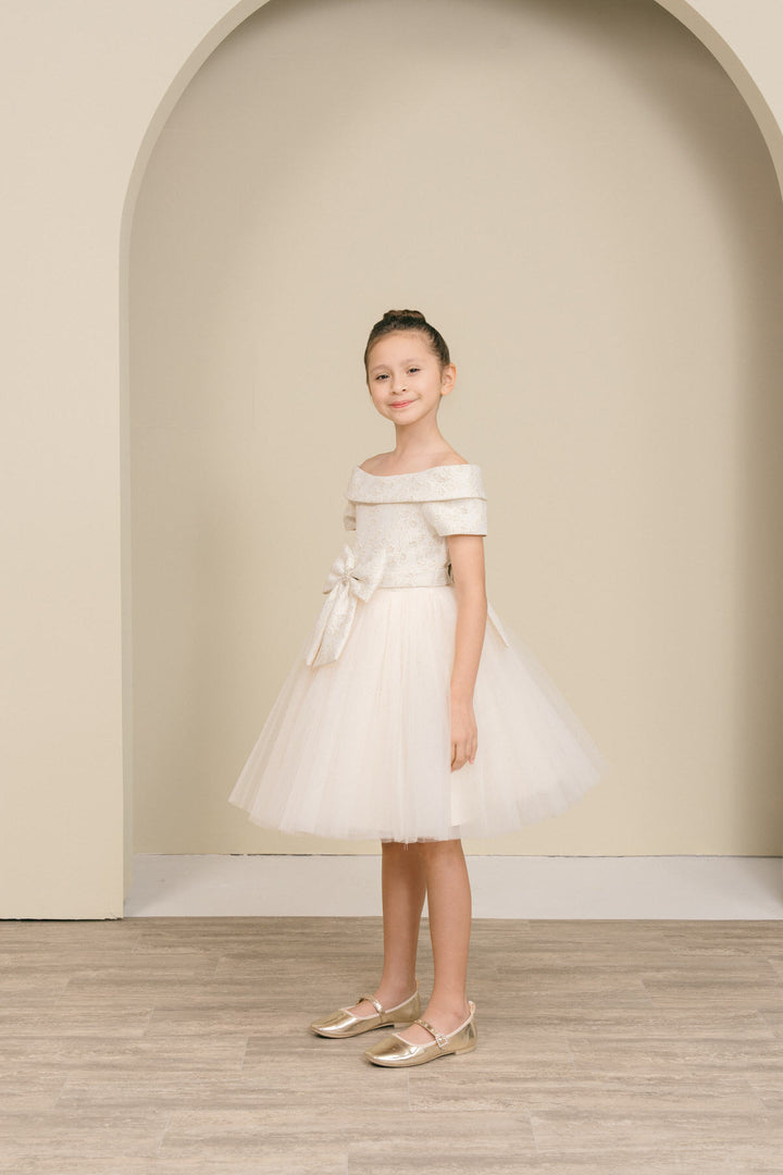 Girls Short Off Shoulder Dress by Cinderella Couture 9129