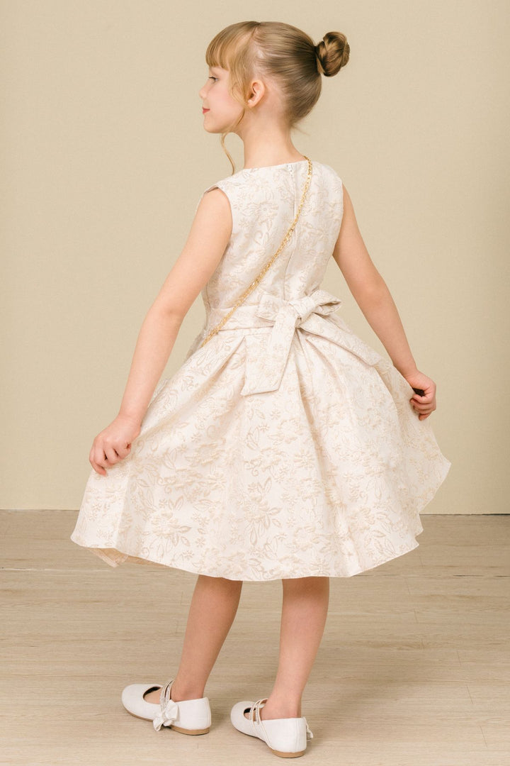 Girls Jacquard Sleeveless Dress by Cinderella Couture 9164