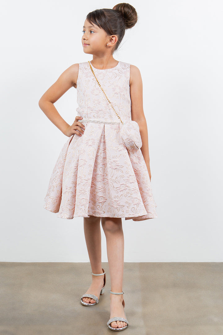 Girls Jacquard Sleeveless Dress by Cinderella Couture 9164