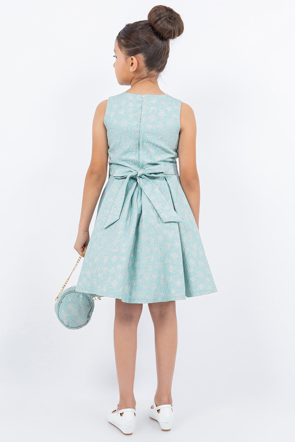 Girls Jacquard Sleeveless Dress by Cinderella Couture 9165