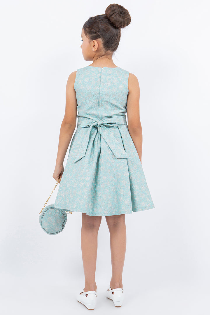 Girls Jacquard Sleeveless Dress by Cinderella Couture 9165