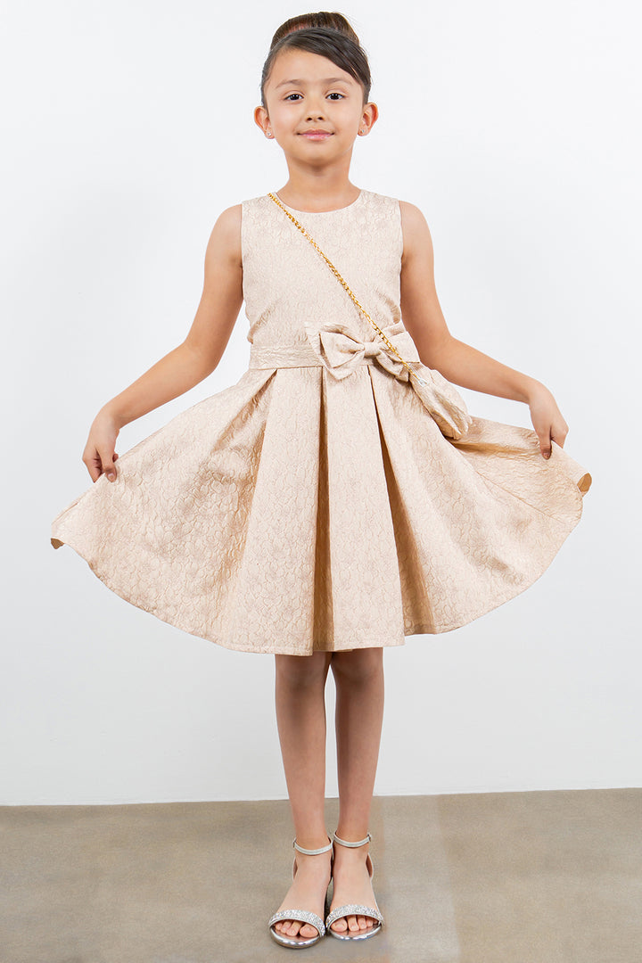 Girls Jacquard Sleeveless Dress by Cinderella Couture 9165