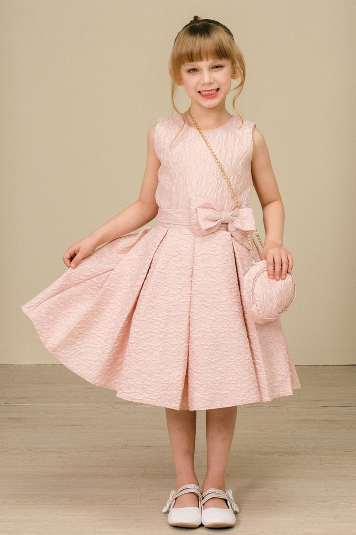 Girls Jacquard Sleeveless Dress by Cinderella Couture 9165