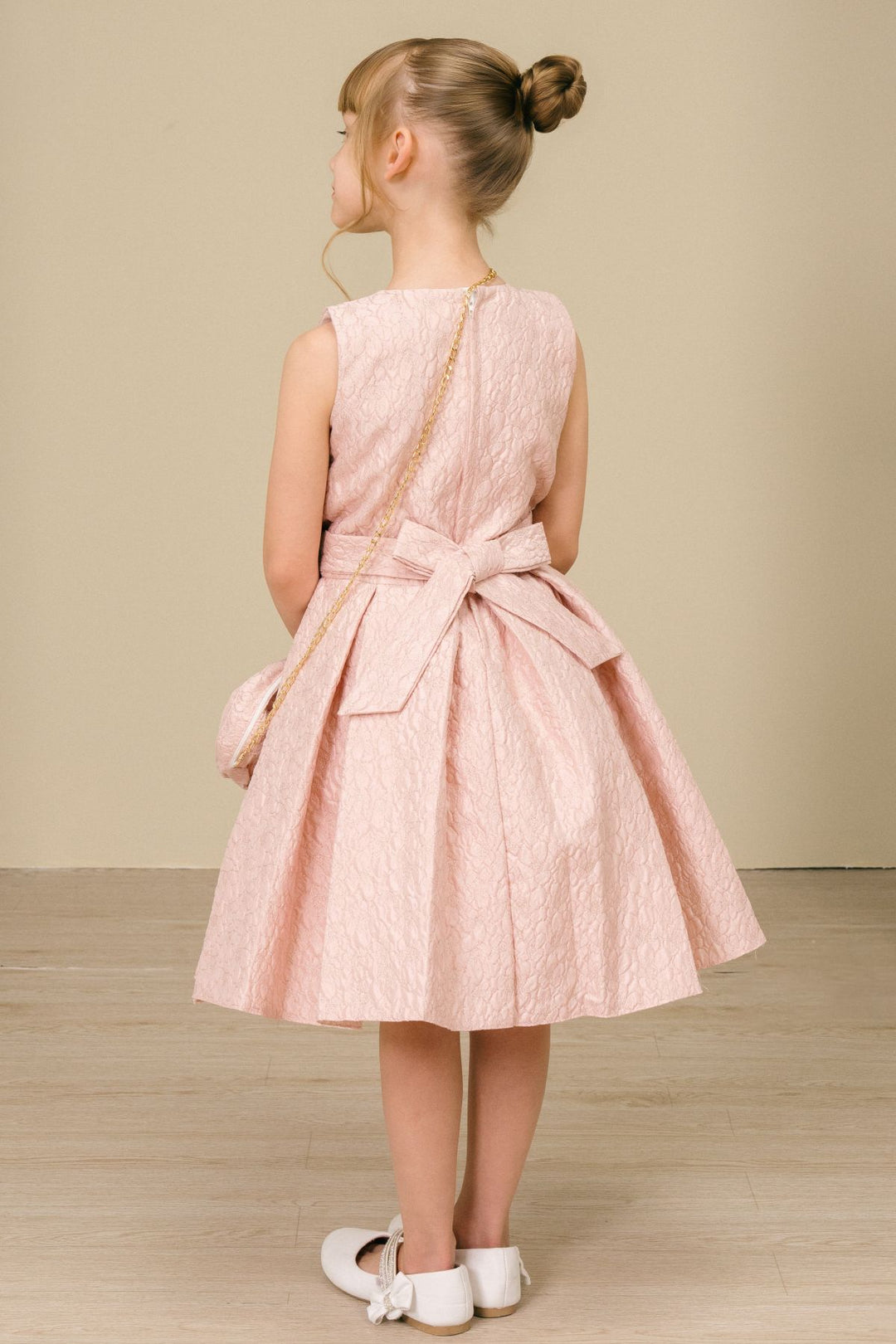 Girls Jacquard Sleeveless Dress by Cinderella Couture 9165