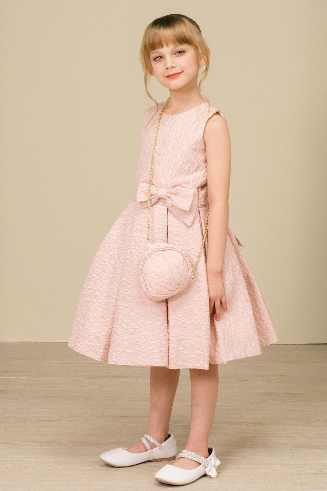 Girls Jacquard Sleeveless Dress by Cinderella Couture 9165