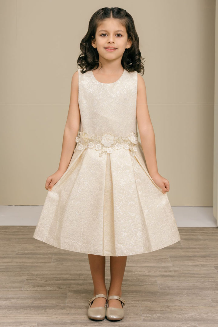 Girls Jacquard Sleeveless Dress by Cinderella Couture 9167