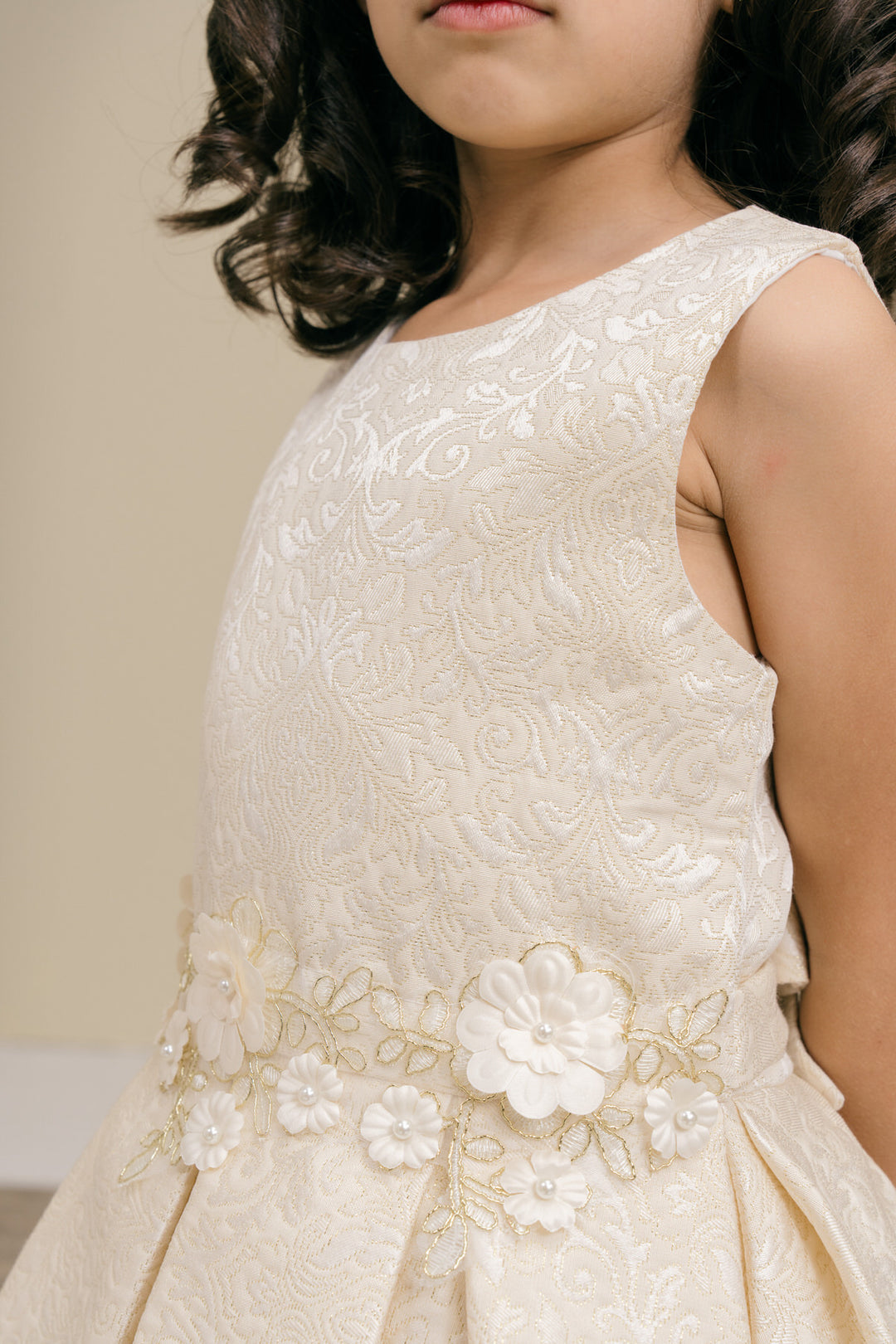 Girls Jacquard Sleeveless Dress by Cinderella Couture 9167