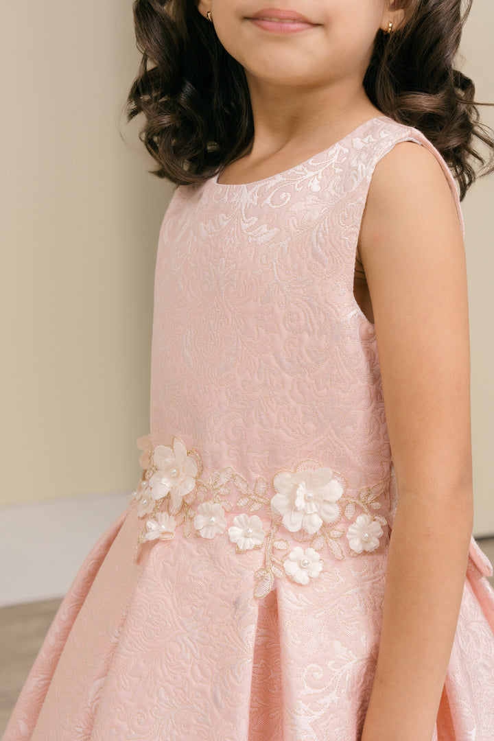 Girls Jacquard Sleeveless Dress by Cinderella Couture 9167