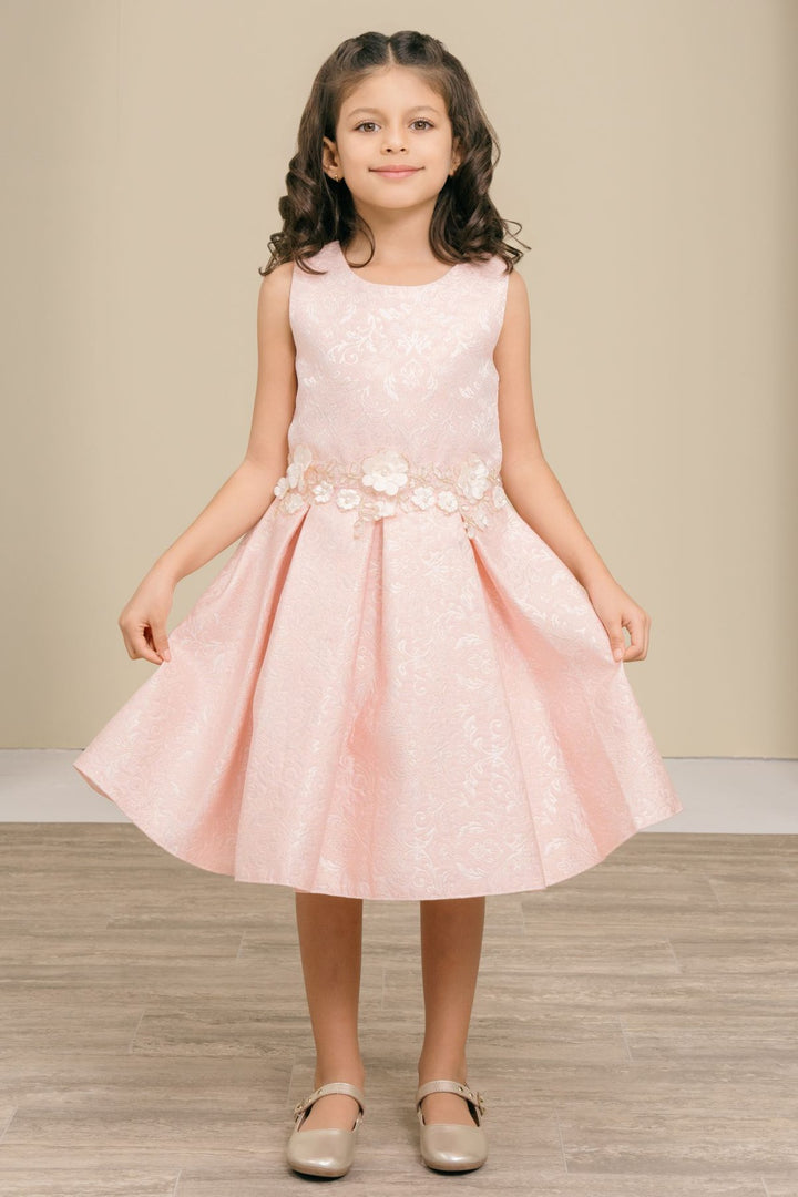 Girls Jacquard Sleeveless Dress by Cinderella Couture 9167