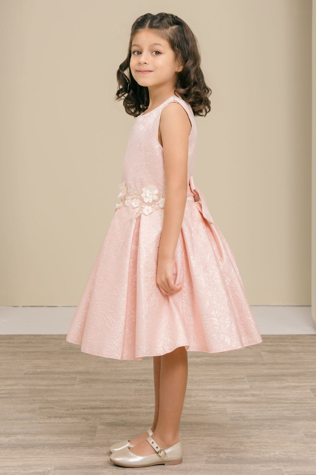 Girls Jacquard Sleeveless Dress by Cinderella Couture 9167