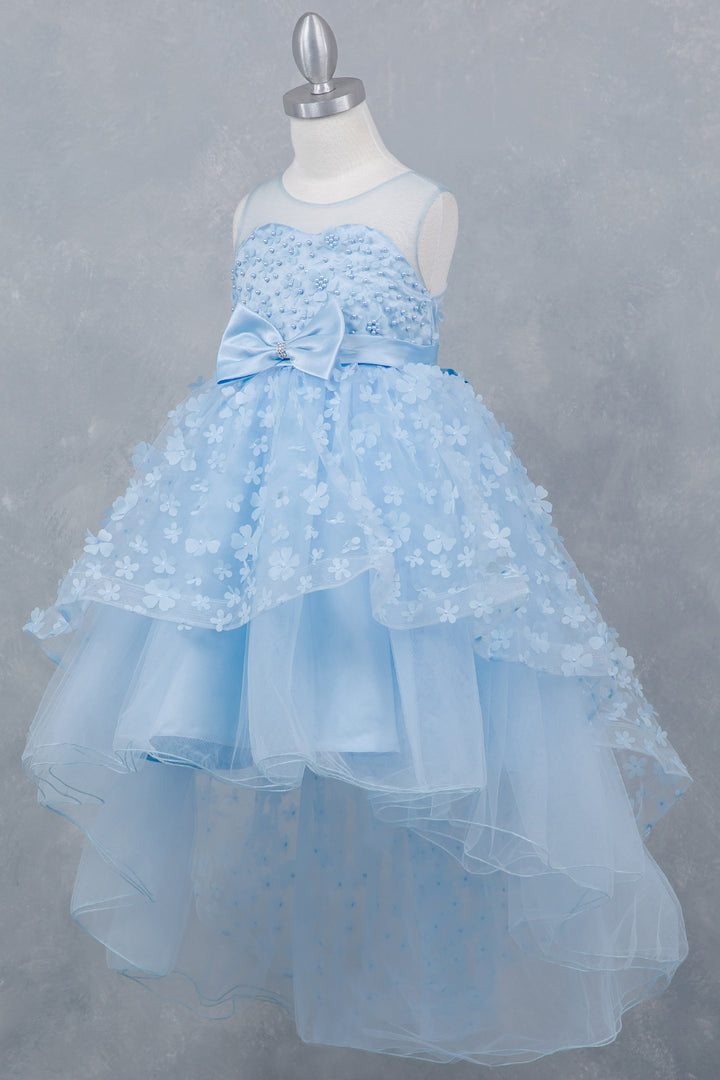 Girls 3D Floral High Low Dress by Cinderella Couture 9170
