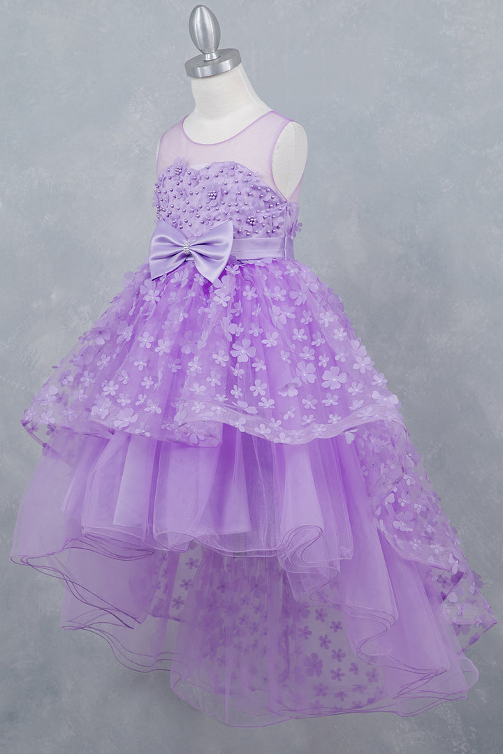 Girls 3D Floral High Low Dress by Cinderella Couture 9170
