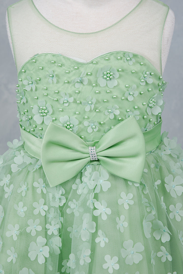 Girls 3D Floral High Low Dress by Cinderella Couture 9170