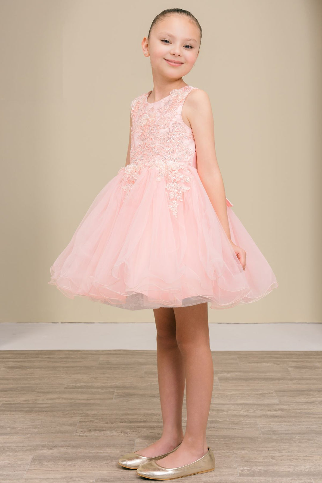 Girls Short Sleeveless Dress by Cinderella Couture 9172