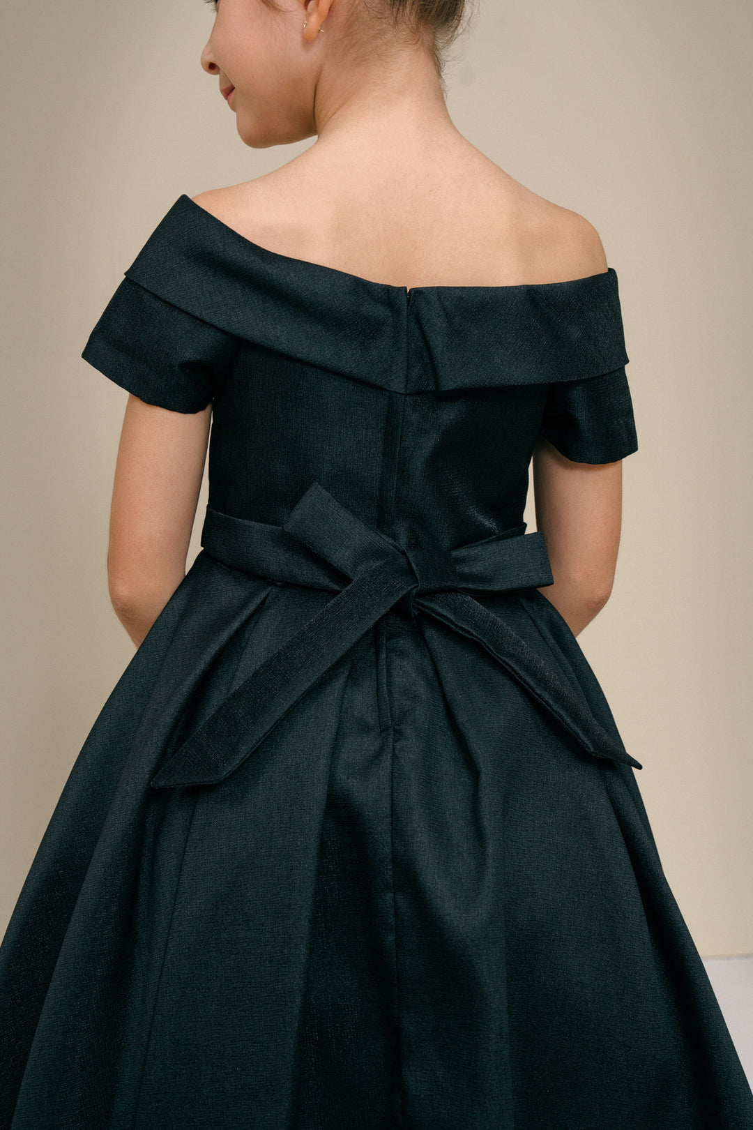 Girls Short Satin Off Shoulder Dress by Cinderella Couture 9177