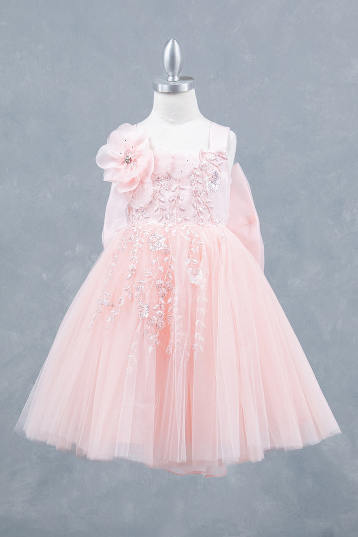 Girls One Shoulder Dress by Cinderella Couture 9178