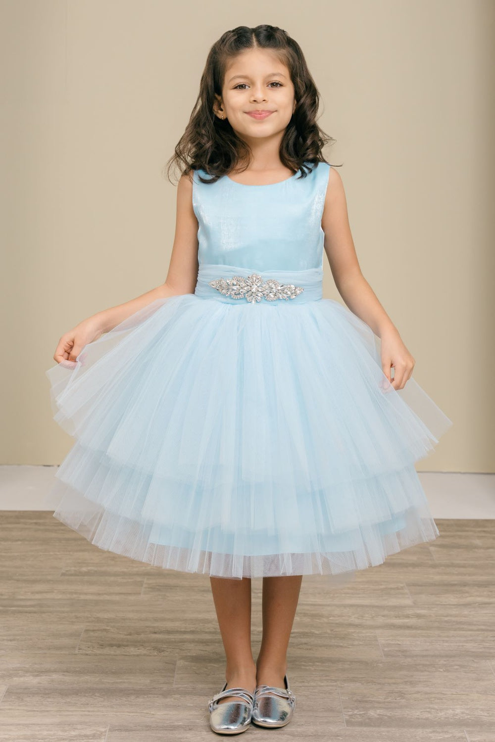 Girls Sleeveless Tiered Dress by Cinderella Couture 9180