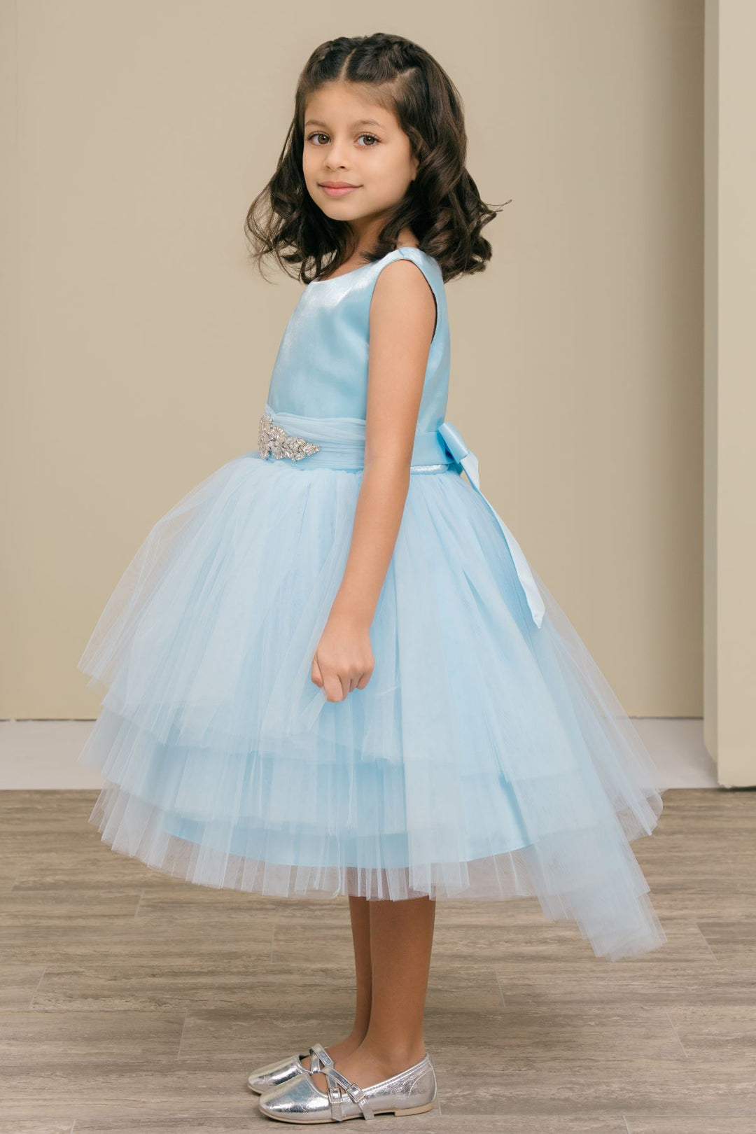 Girls Sleeveless Tiered Dress by Cinderella Couture 9180