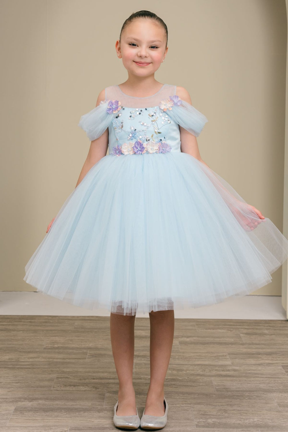 Girls Short Off Shoulder Dress by Cinderella Couture 9182